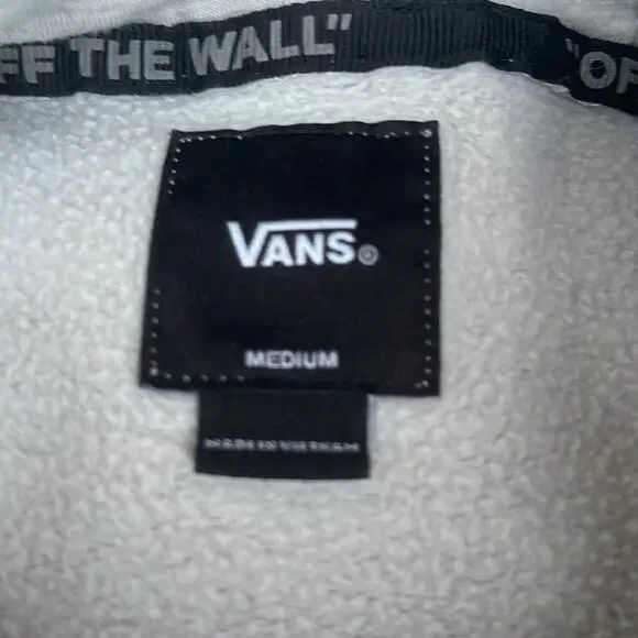 VANS Off The Wall gray hoodie sweatshirt with Rose size medium - Picture 3 of 9